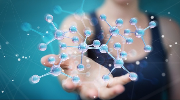 businesswoman-using-modern-molecule-structure_117023-1955